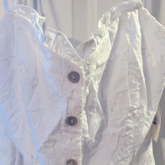 NEW🩷Macy’s  Juniors White Eyelet Summer Dress Size 7/8 - Picture 6 of 8